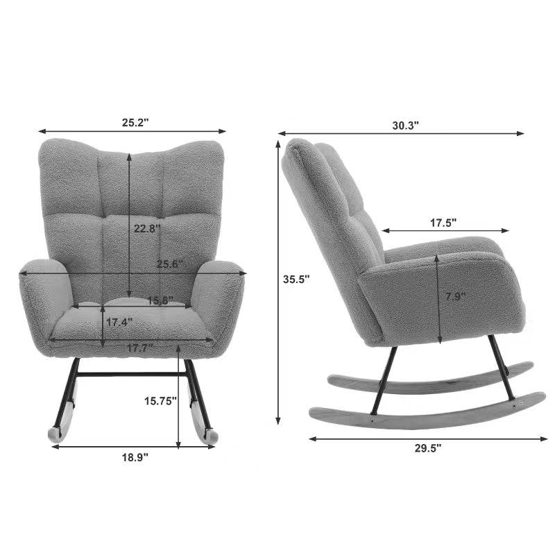 Cozy Green Rocking Glider - Perfect for Nurseries & Living Rooms