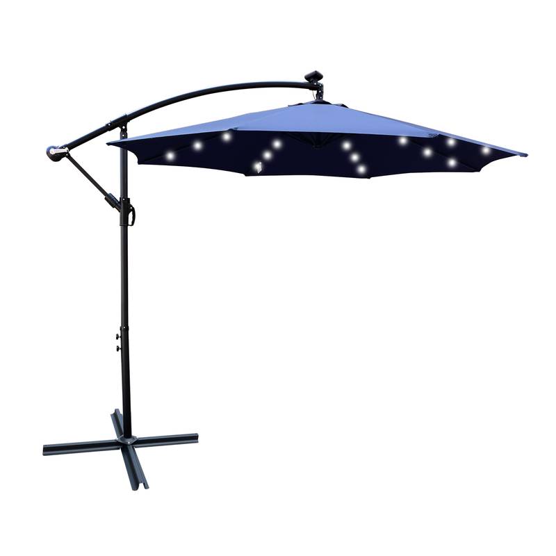 SunnyGlow Patio Umbrella: Solar-Powered Shade with LED Lights