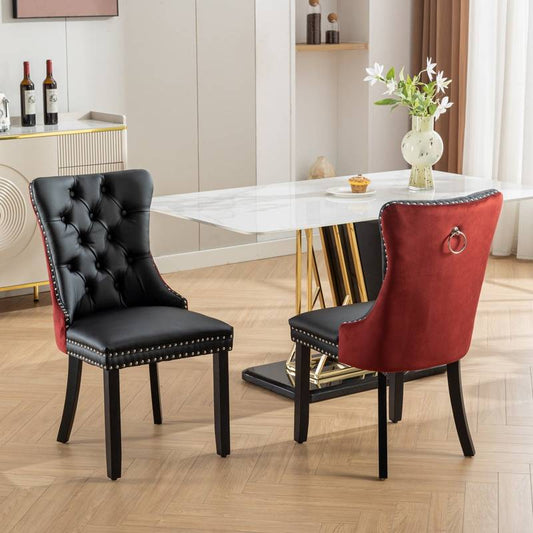 Nikki Luxe Dining Chair Set - Modern Tufted Elegance