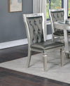 Elegant Vintage Dining Set with Glass Top and Tufted Chairs