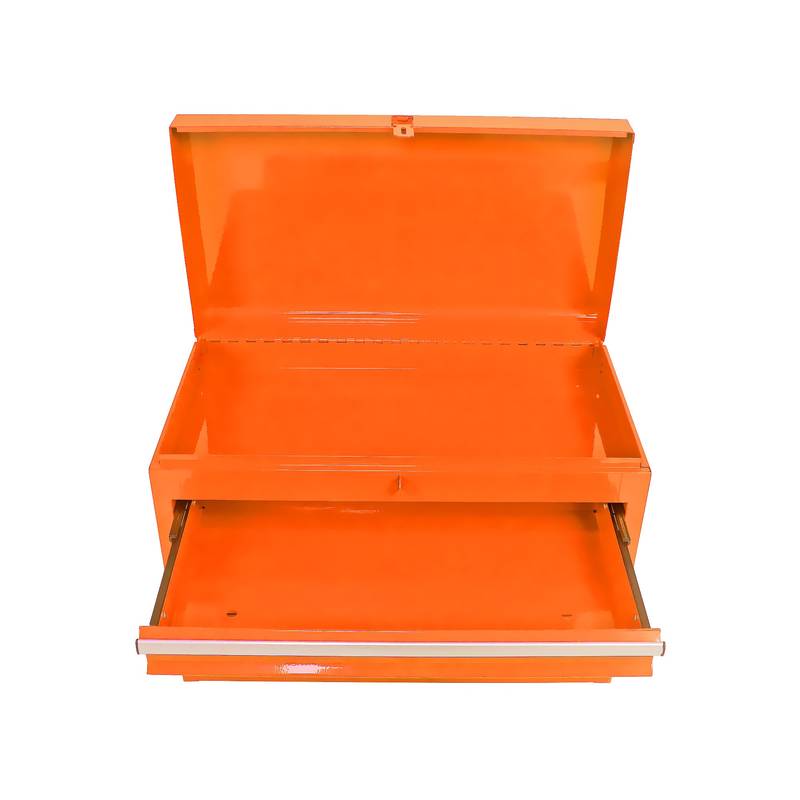 Orange Tool Chest with Detachable Drawers and Adjustable Shelf