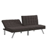 Espresso Futon Sofa Bed with Stylish Wood Frame