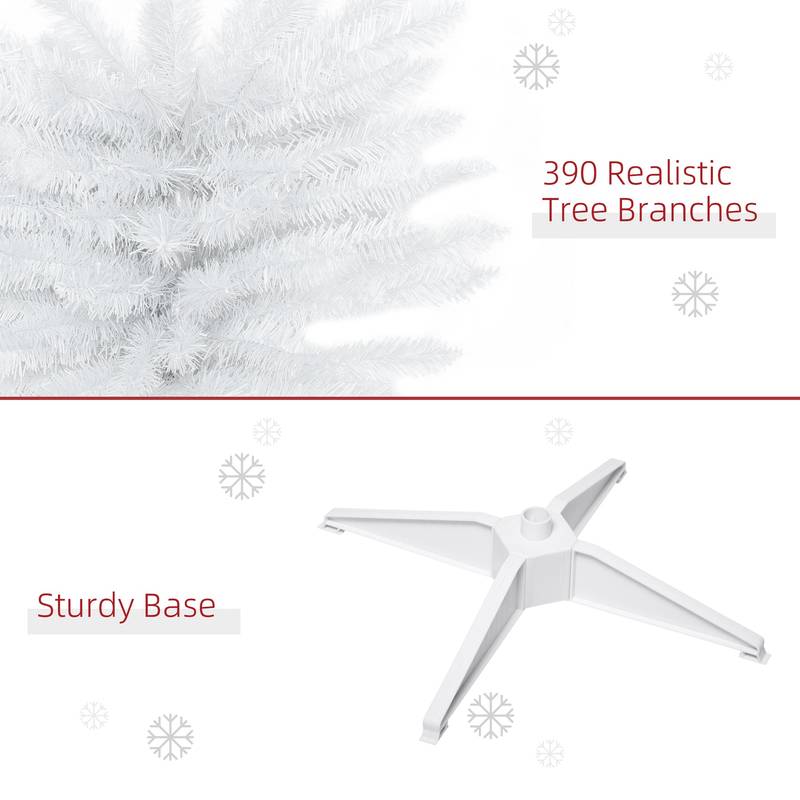 Slim White Pencil Christmas Tree