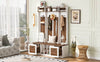 Versatile Entryway Bench with Coat Rack and Storage
