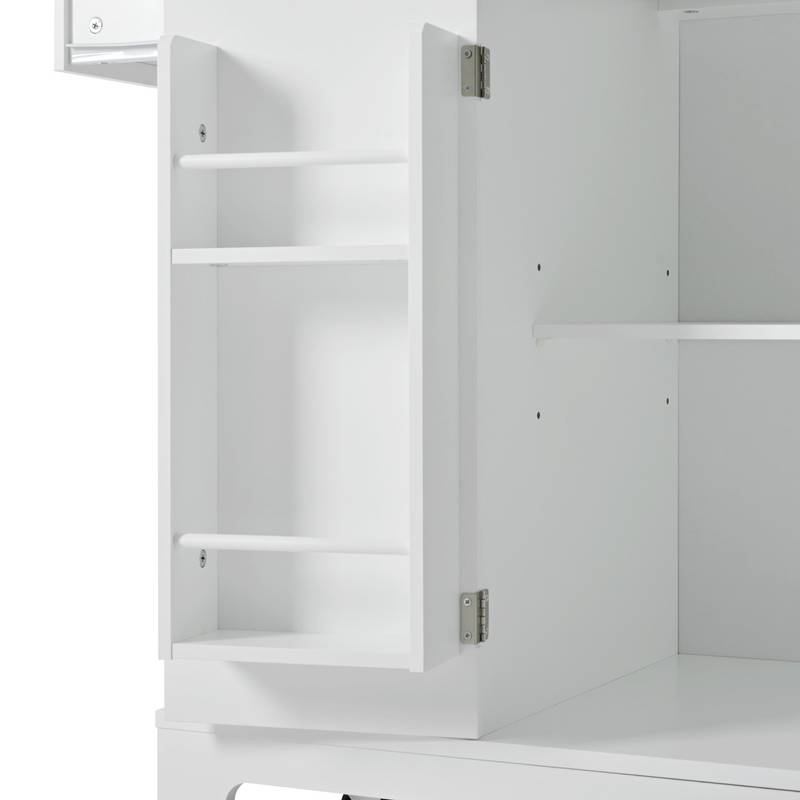 Chic Kitchen Island with Hidden Trash & Storage Solutions