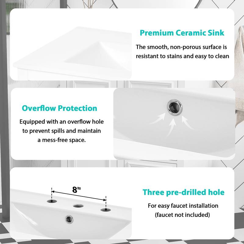 Elegant Modern Bathroom Vanity Set