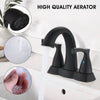 Sleek Matte Black Bathroom Faucet with Pop-Up Drain