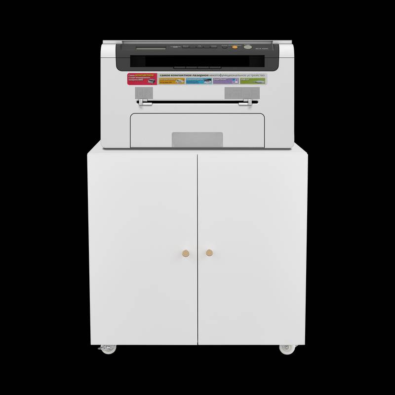 Rolling Printer Storage Cart with Open Shelves