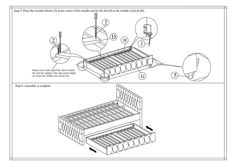 Cozy Charcoal Twin Bed with Trundle and Tufted Headboard