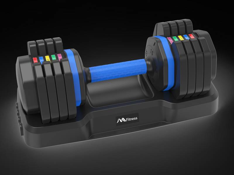 Quick-Adjust Fitness Dumbbells - Pair with Secure Grip for Full-Body Workouts