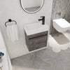 Elegant Wall-Mounted Vanity with Soft-Close Cabinet and Sleek Sink