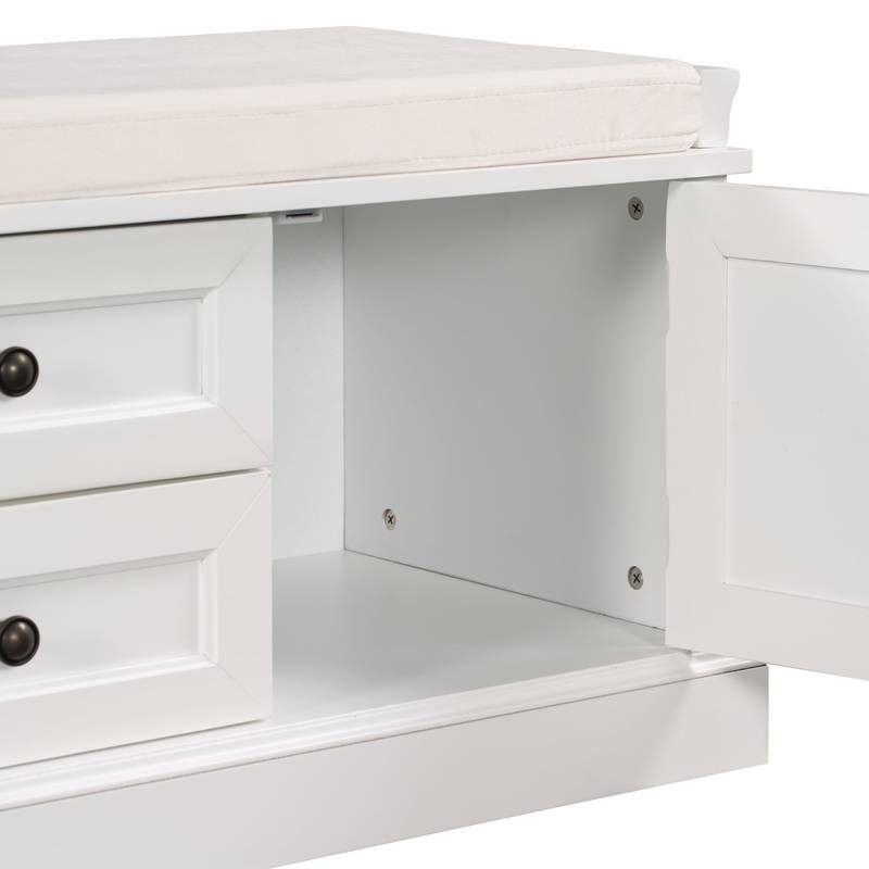 Cozy Storage Bench with Cushioned Seat