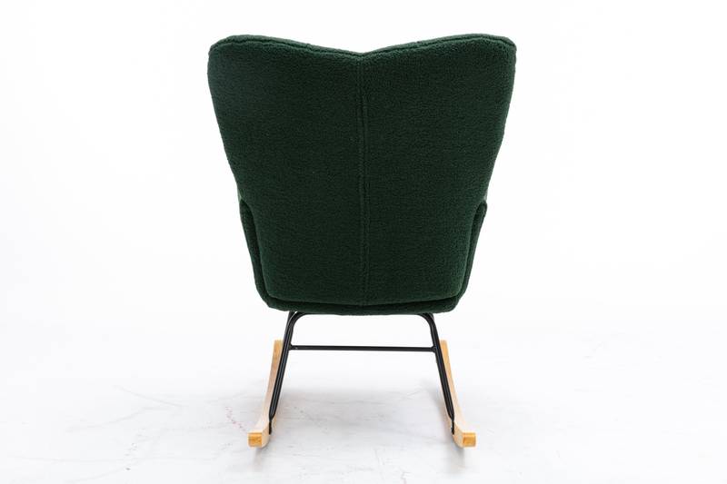 Cozy Green Rocking Chair - Mid Century Modern Charm