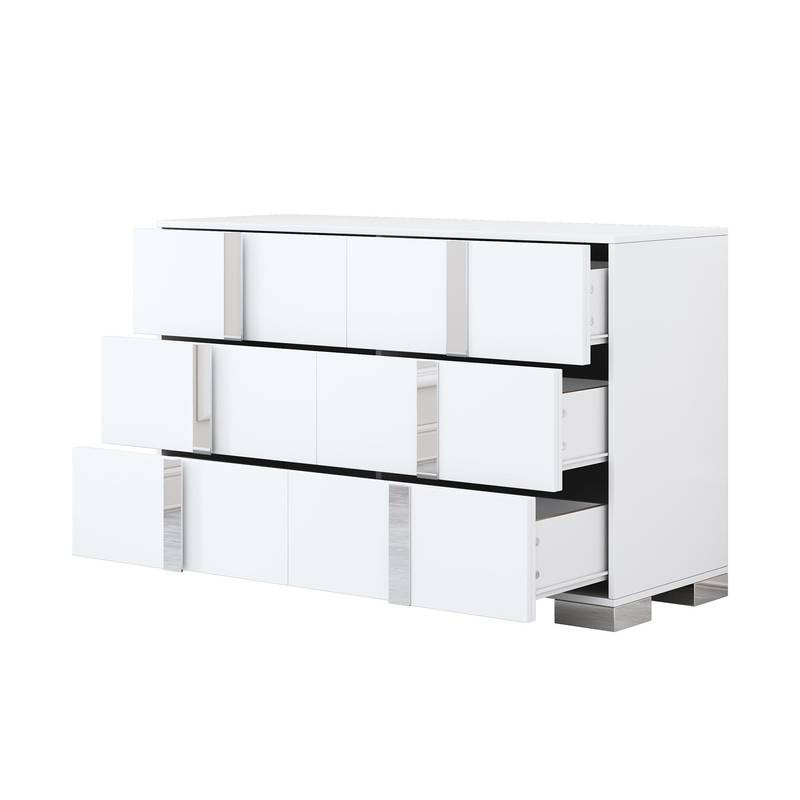 Dreamy LED Bedroom Set with Glam Mirror Accents