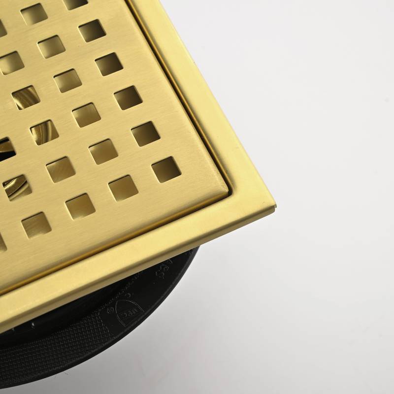 Sleek Square Shower Drain with Removable Grate