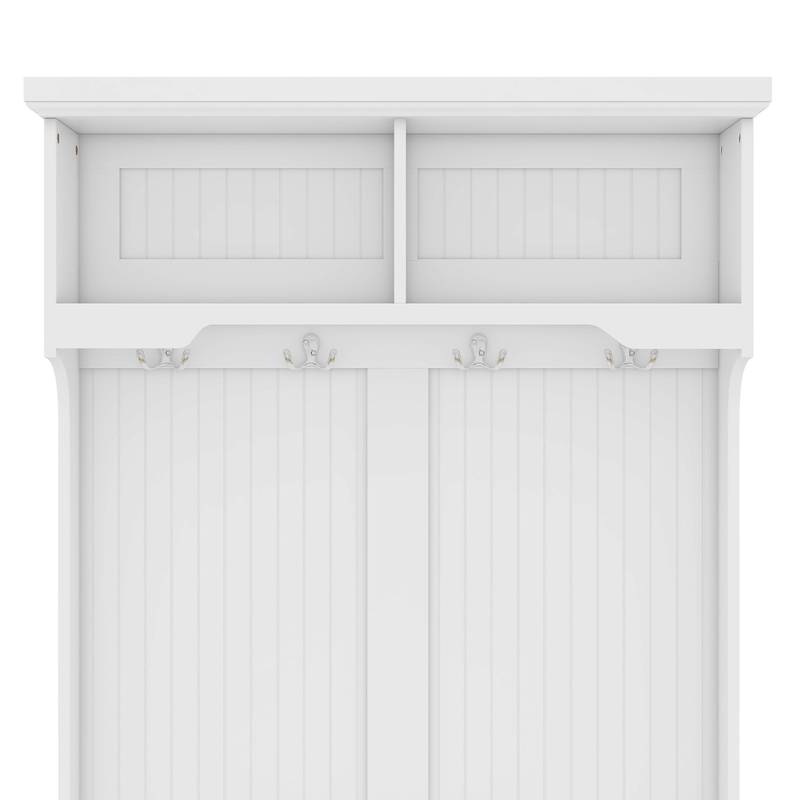 Stylish Entryway Organizer with Shoe Storage and Coat Hooks