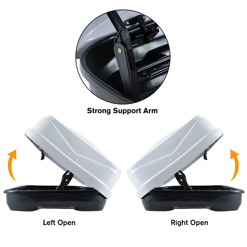 VISRACK Secure Roof Cargo Box - Tool-Free Installation, Spacious & Sturdy
