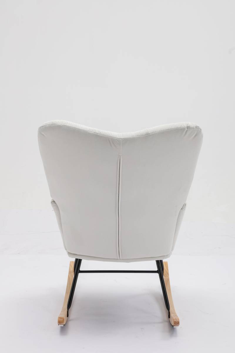 Velvet Mid-Century Rocking Chair - Cozy & Chic for Your Space