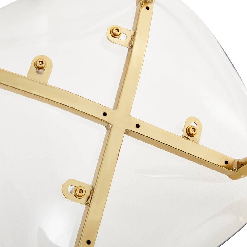 Chic Crystal Dining Chairs - Set of Four with Gold Legs