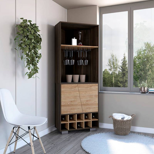 Chic Corner Wine Cabinet with Shelves