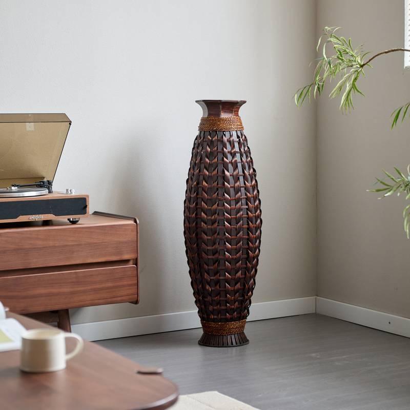 Elegant Bamboo Floor Vase for Stylish Flower Displays