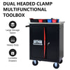 Versatile Double-Door Tool Cart - Black & Red