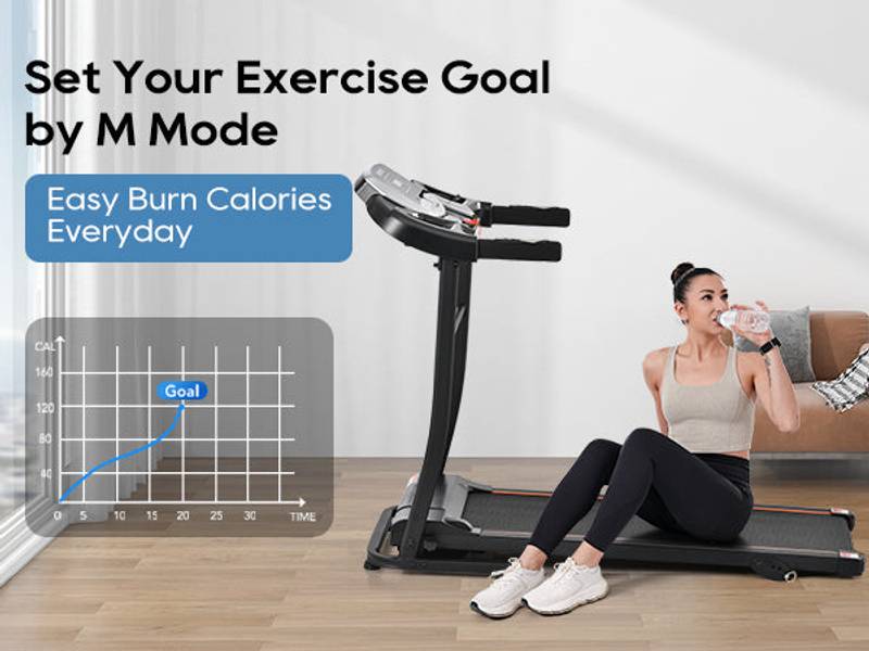 Foldable Home Treadmill with Pulse Sensor - Quiet, Compact & Powerful!