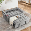 Chic Velvet Sofa Bed with USB Port and Swivel Stand