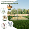 Spacious Galvanized Chicken Coop and Run