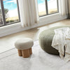 Cozy Mushroom Stool with Plush Cushion & Rustic Charm