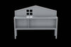 Stylish Montessori Bed Headboard with Storage - Grey