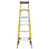 Bright Yellow Fiberglass Step Ladder - Heavy Duty Design