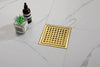 Sleek Square Shower Drain with Removable Grate
