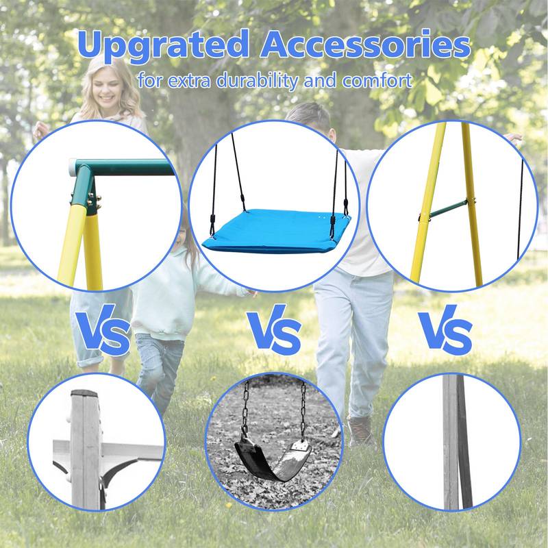 Backyard Adventure Swing Set with Safety Belt