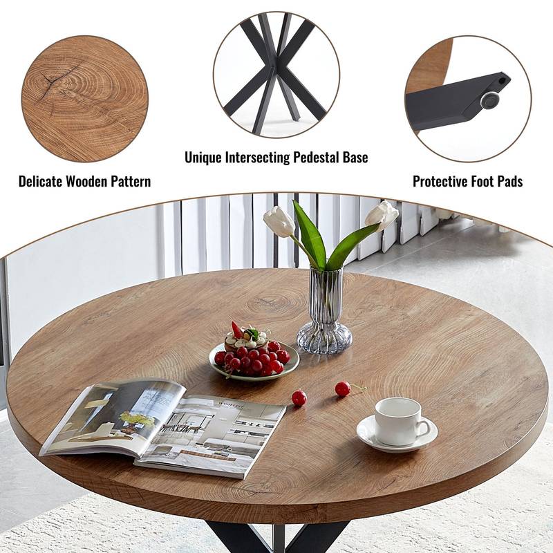 Versatile Round Dining Table - Perfect for Home & Café!