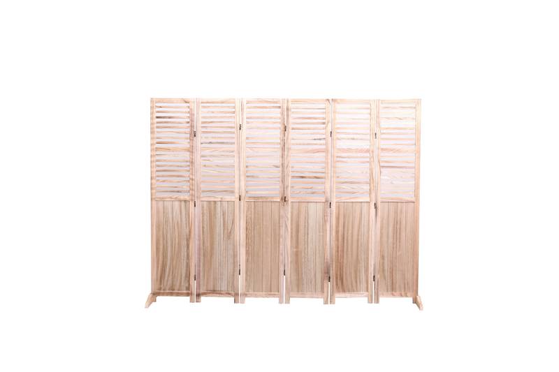 Natural Wood Folding Room Divider