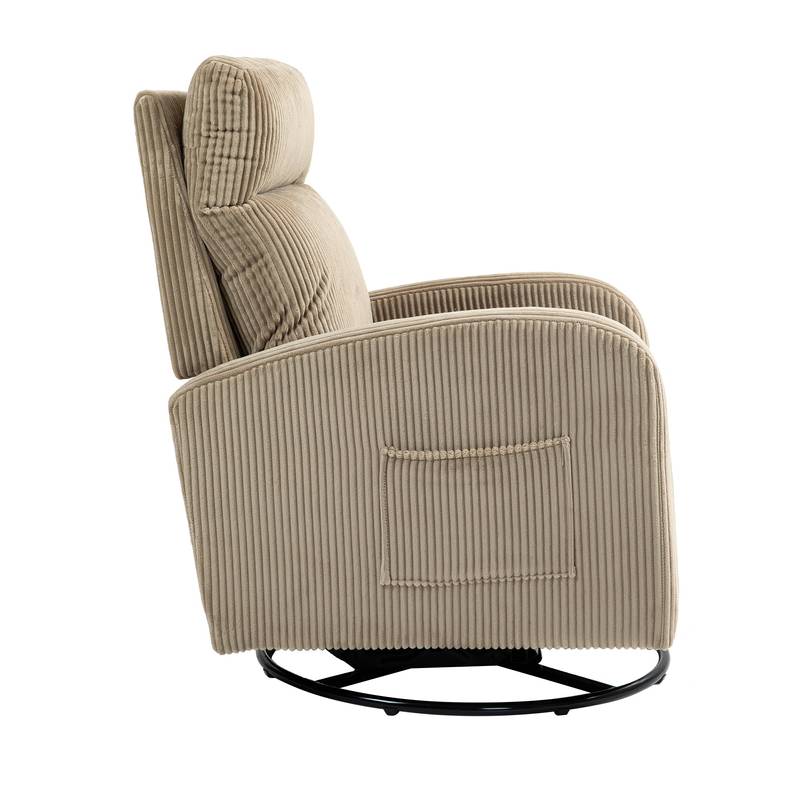 Cozy Glider Rocking Chair in Soft Flannel