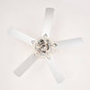 Chic Chrome Ceiling Fan with Pull Chain