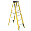 Bright Yellow Fiberglass Step Ladder - Heavy Duty Design