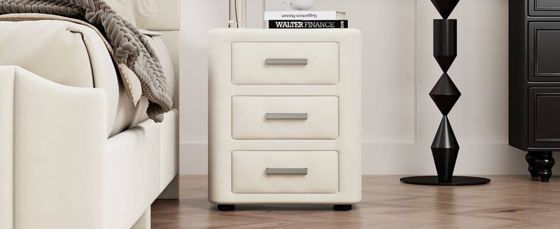 Lavish Velvet Bedroom Set with Tufted Bed & Chic Nightstands