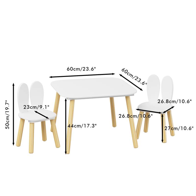 Bunny Playtime Table & Chairs Set