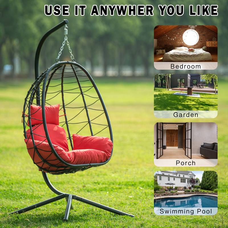 Cozy Swing Egg Chair with Stand