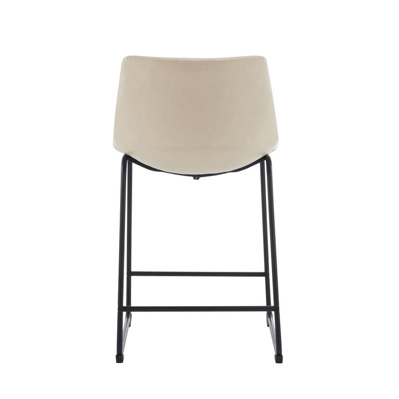 Chic Vintage Faux Leather Counter Stools - Set of Two