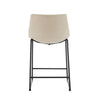 Chic Vintage Faux Leather Counter Stools - Set of Two