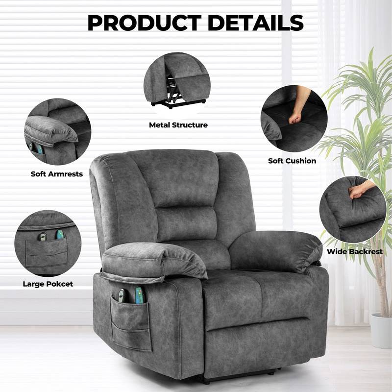 Cozy Comfort Lift Recliner with Massage for Seniors