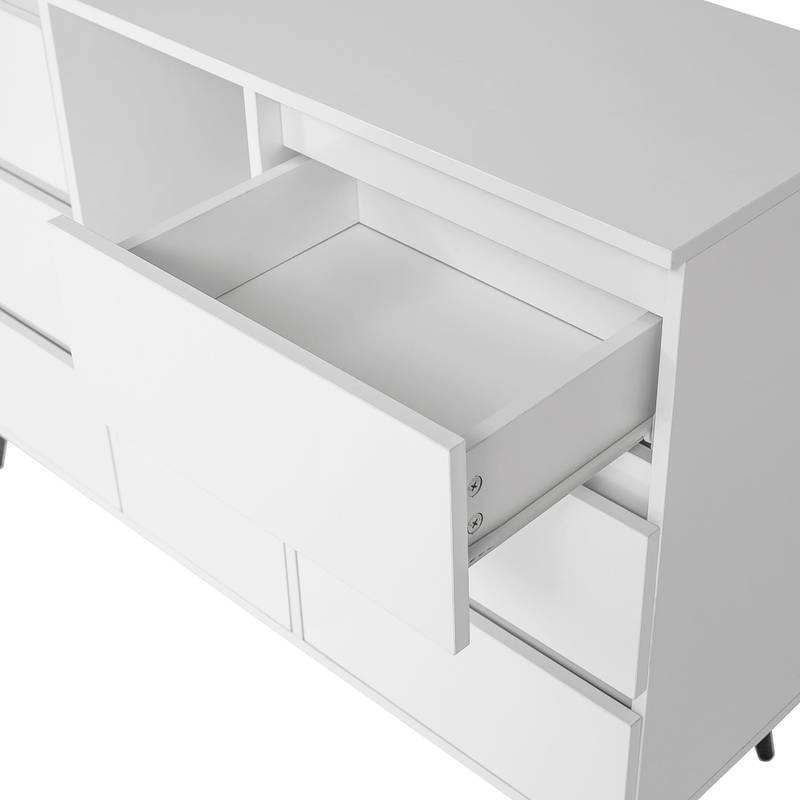 Sleek White Gloss Sideboard with LED Glow