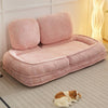 Cozy Pup Lounge: Pink Adjustable Sofa Bed