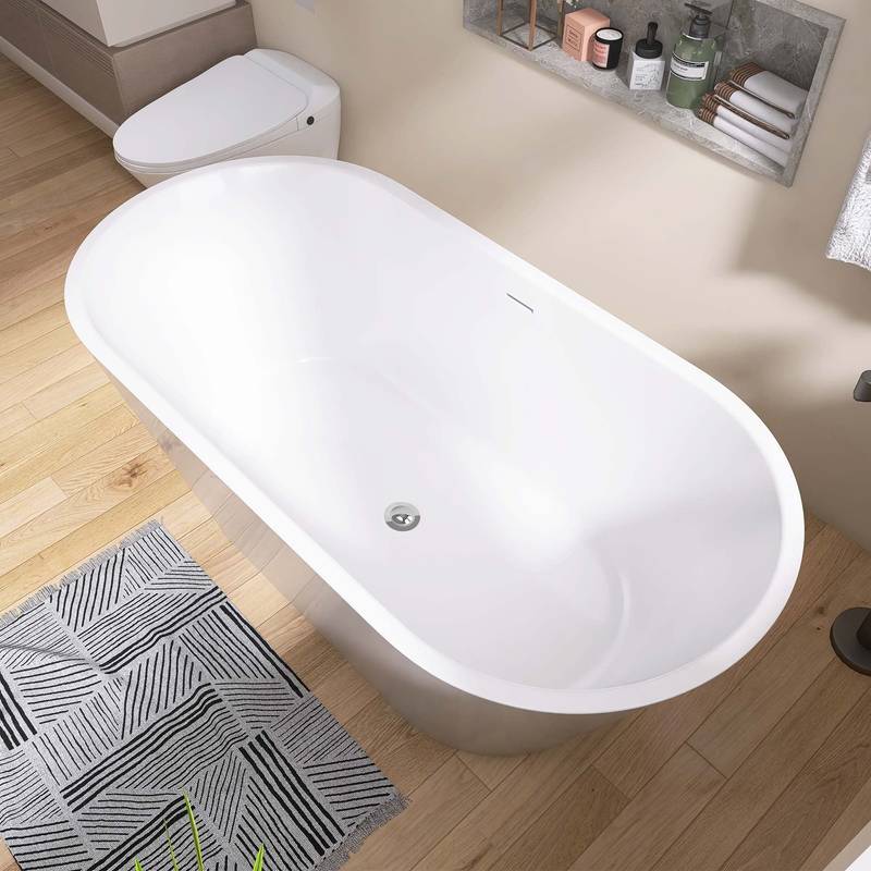 Luxurious Oval Soaking Tub with Modern Features