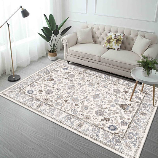 Boho Vintage Floral Area Rug - Washable & Non-Slip Charm for Any Room
