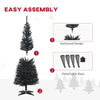 Slim & Stylish Black Pencil Christmas Tree